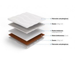 Frankhauer Materac nawierzchniowy z kokosu i lateksu Ate - 90 x 180* - SilverActive