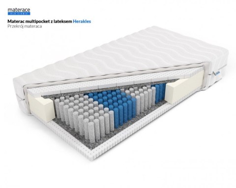 Frankhauer Materac multipocket z lateksem Herakles - 90 x 200 - Aloe Vera
