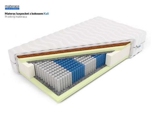 Frankhauer Materac Luxpocket z kokosem Kali - 180 x 200 - Medicott/Tencel