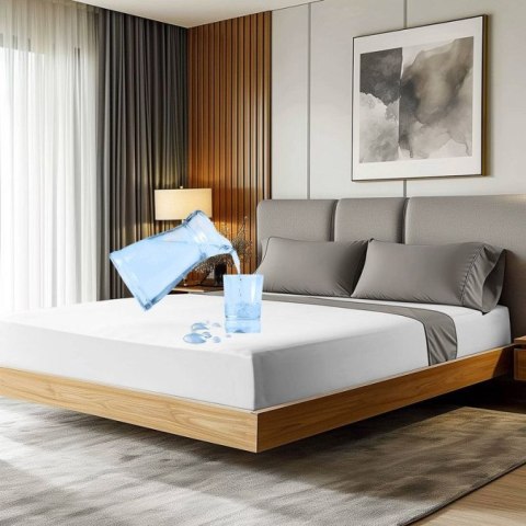 Frankhauer Prześcieradło wodoodporne Marko z gumką białe - 90 x 160