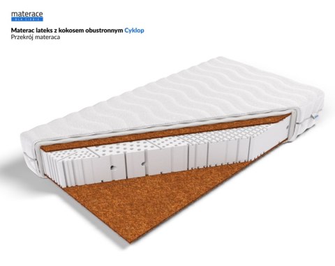 Frankhauer Materac lateksowy z kokosem obustronnym Cyklop - 80 x 200 - Aloe Vera