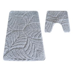 Komplet łazienkowy Montana z wycięciem CLT-022 Grey Komplet (50 cm x 80 cm i 40 cm x 50 cm) szary