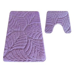 Komplet łazienkowy Montana z wycięciem CLT-022 Lilac Komplet (50 cm x 80 cm i 40 cm x 50 cm) różowy