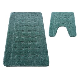 Komplet łazienkowy Montana z wycięciem CLT-12 Mgreen Komplet (50 cm x 80 cm i 40 cm x 50 cm) zielony