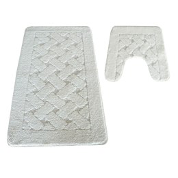Komplet łazienkowy Montana z wycięciem CLT-31 Cream Komplet (50 cm x 80 cm i 40 cm x 50 cm)