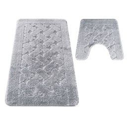 Komplet łazienkowy Montana z wycięciem CLT-31 Grey Komplet (50 cm x 80 cm i 40 cm x 50 cm) szary