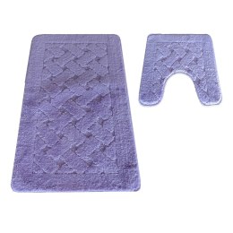 Komplet łazienkowy Montana z wycięciem CLT-31 Lilac Komplet (50 cm x 80 cm i 40 cm x 50 cm) różowy