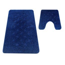 Komplet łazienkowy Montana z wycięciem CLT-31 Navy Komplet (50 cm x 80 cm i 40 cm x 50 cm)