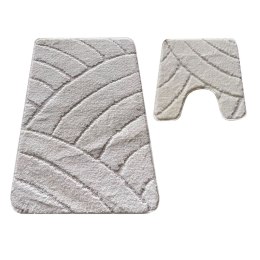 Komplet łazienkowy Montana z wycięciem CLT-825 Cream Komplet (50 cm x 80 cm i 40 cm x 50 cm)