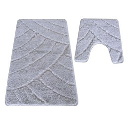 Komplet łazienkowy Montana z wycięciem CLT-825 Grey Komplet (50 cm x 80 cm i 40 cm x 50 cm) szary