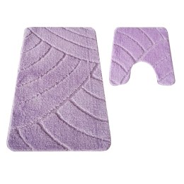 Komplet łazienkowy Montana z wycięciem CLT-825 Lilac Komplet (50 cm x 80 cm i 40 cm x 50 cm) różowy