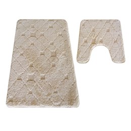 Komplet łazienkowy Montana z wycięciem CLTFLOZ Beige (50 cm x 80 cm i 40 cm x 50 cm) beżowy