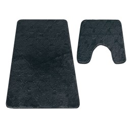 Komplet łazienkowy Montana z wycięciem CLTFLOZ Black (50 cm x 80 cm i 40 cm x 50 cm) czarny
