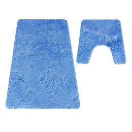 Komplet łazienkowy Montana z wycięciem CLTFLOZ Blue (50 cm x 80 cm i 40 cm x 50 cm) niebieski