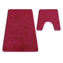 Komplet łazienkowy Montana z wycięciem CLTFLOZ Burgund (50 cm x 80 cm i 40 cm x 50 cm)