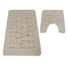 Komplet łazienkowy Montana z wycięciem CLTSTONE Cream (50 cm x 80 cm i 40 cm x 50 cm)